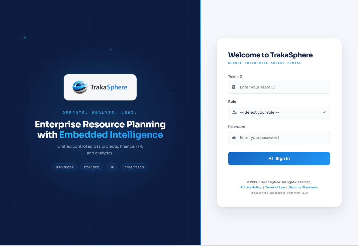 TrakaSphere Enterprise Portal